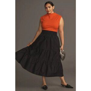 💕ANTHROPOLOGIE💕 The Somerset Maxi Skirt ~ Black 3X Plus NWT